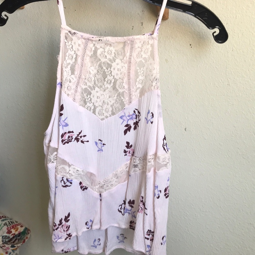 Floral and lace top